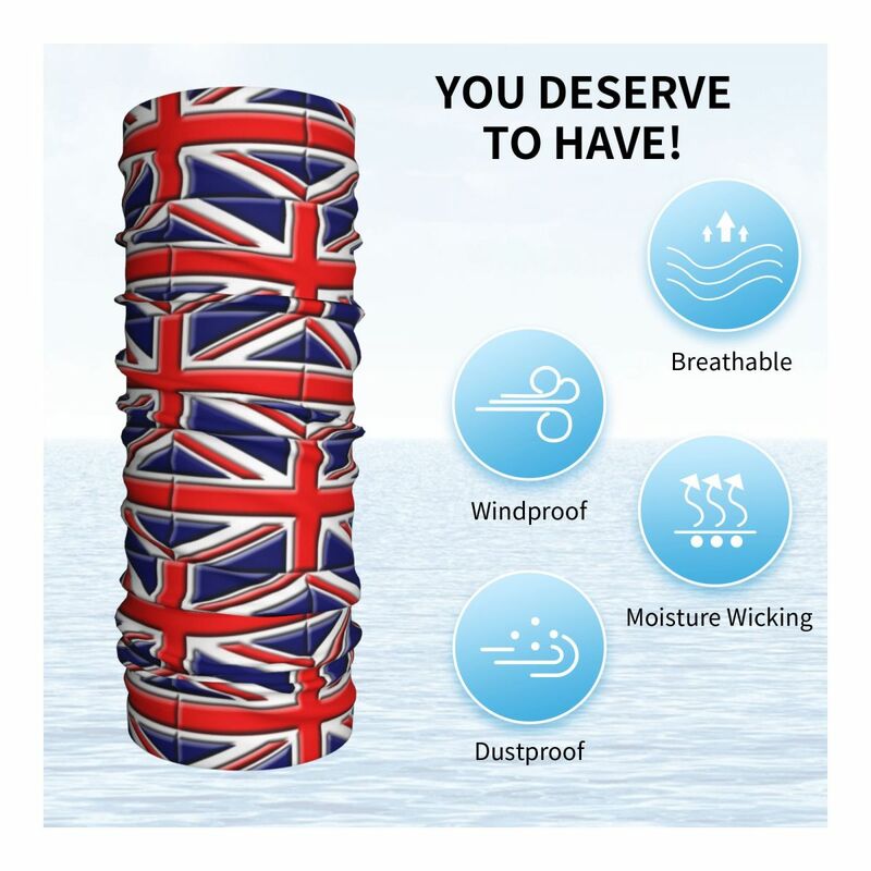 Union UK Flagge Bandana Hals abdeckung gedruckt Großbritannien Sturmhauben Wickels chal multifunktion ale Kopf bedeckung für Männer Frauen wind dicht