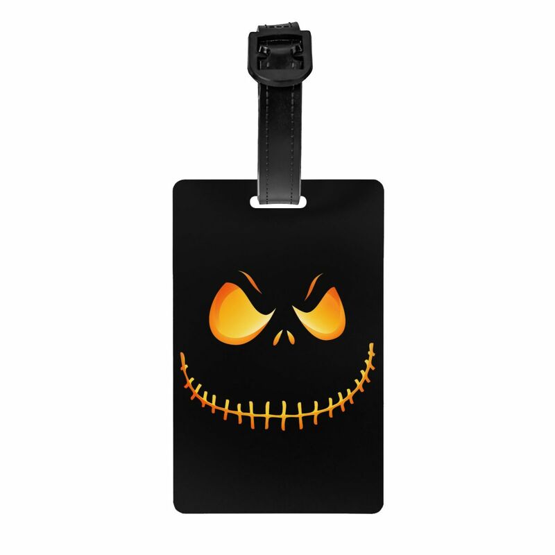 Custom Nightmare Before Christmas Luggage Tag Halloween Movie Jack Skullington Travel Bag Suitcase Privacy Cover ID Label