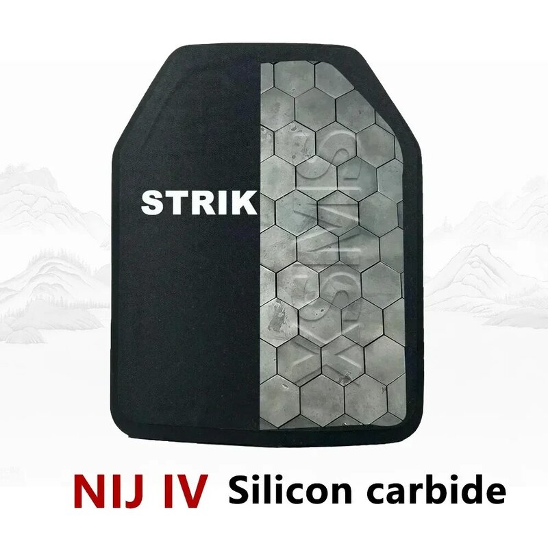 NIJ IV-Placa de carburo de silicio, inserto a prueba de balas de cerámica NIJ IV, inserto independiente a prueba de balas SIC + PE - 1 piezas