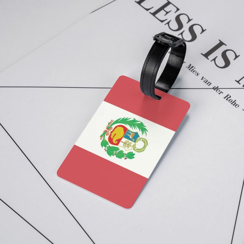 Flag Of Peru, Peruvian Flag Luggage Tags for Travel Suitcase Privacy Cover ID Label