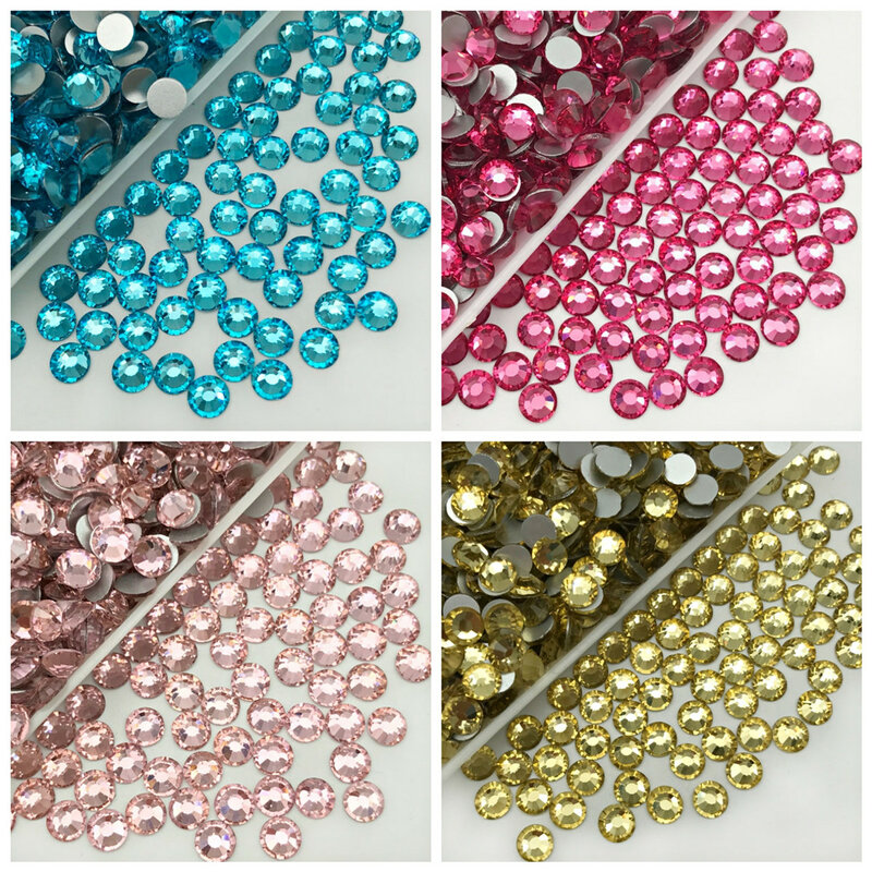 Mosaico de cuentas brillantes para uñas, pintura de diamante Resinstone de 2,5mm, taladros redondos de resina de cristal para pintura de diamantes DIY