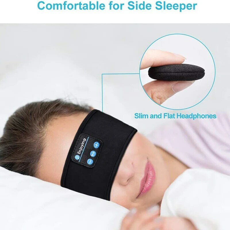Headset Masker Mata Bluetooth Headset Nirkabel Musik Bantuan Tidur Elastis Headset Bluetooth Nirkabel