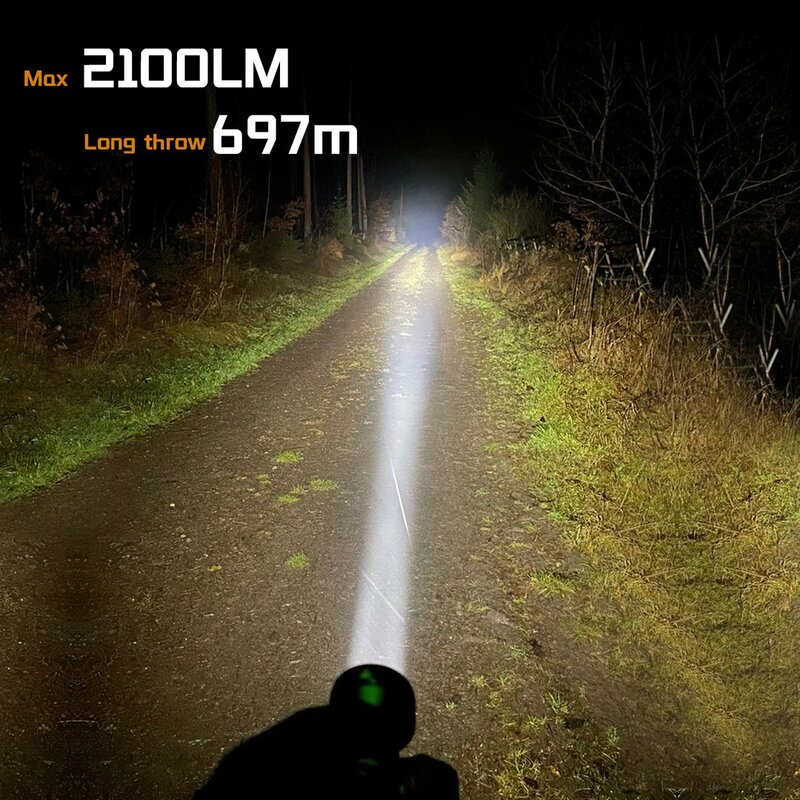 Sofirn IF22A 2100lm Flashlight 21700 Powerful Light SFT40 LED 680M Long Range USB C Rechargeable Charging  Throw Torch