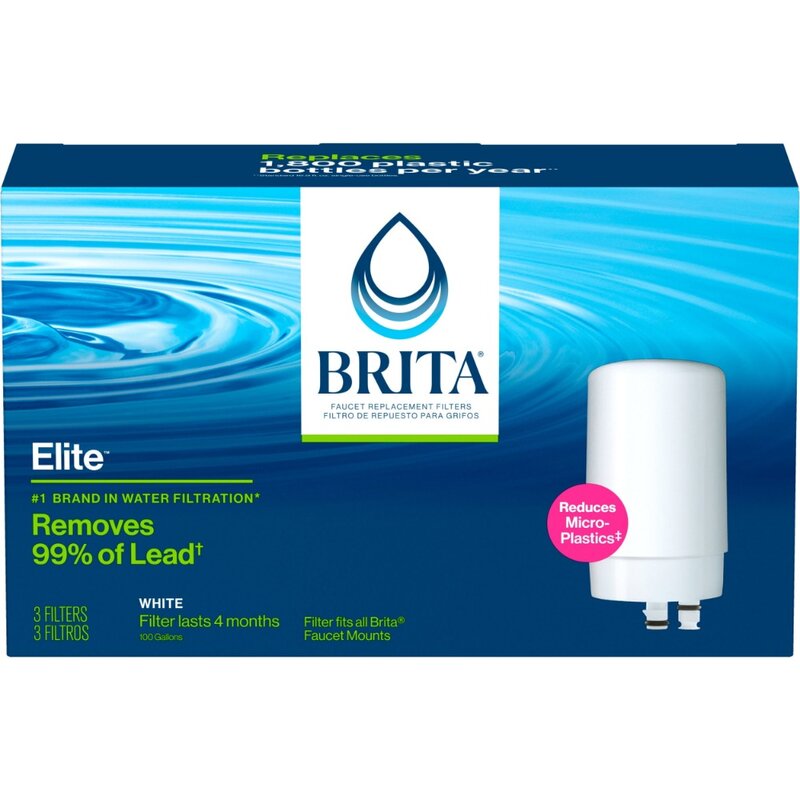 Сменный фильтр системы крепления крана, уменьшает количество свинца, изготовлен без BPA, белый, 3 шт.