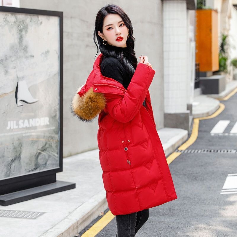 女性用ファーカラー付きジャケット,冬用コート,厚手の暖かいアウター,新しいバージョン2023