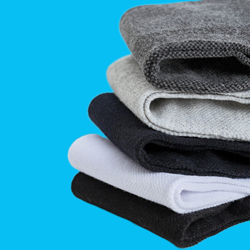 Calcetines de malla de algodón orgánico para hombre, medias transpirables de alta calidad, color blanco y negro, informales, a la moda, para primavera y verano, 5 pares