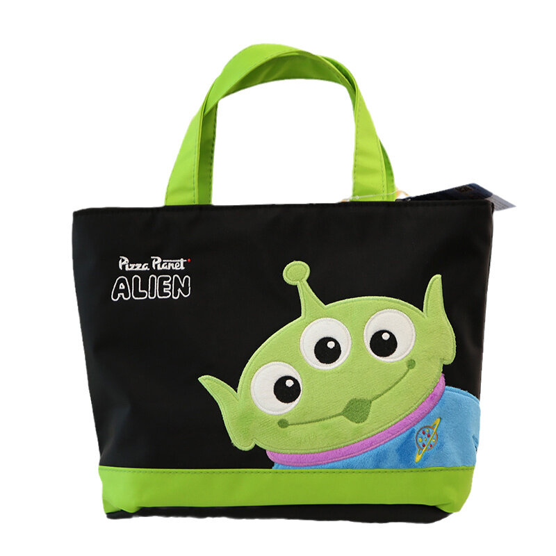 New Disney Authentic Little Monster Three Eyed Cute Handheld Bag Girl Dirty Resistant Handheld Bag Pizza Planet Travel Bag