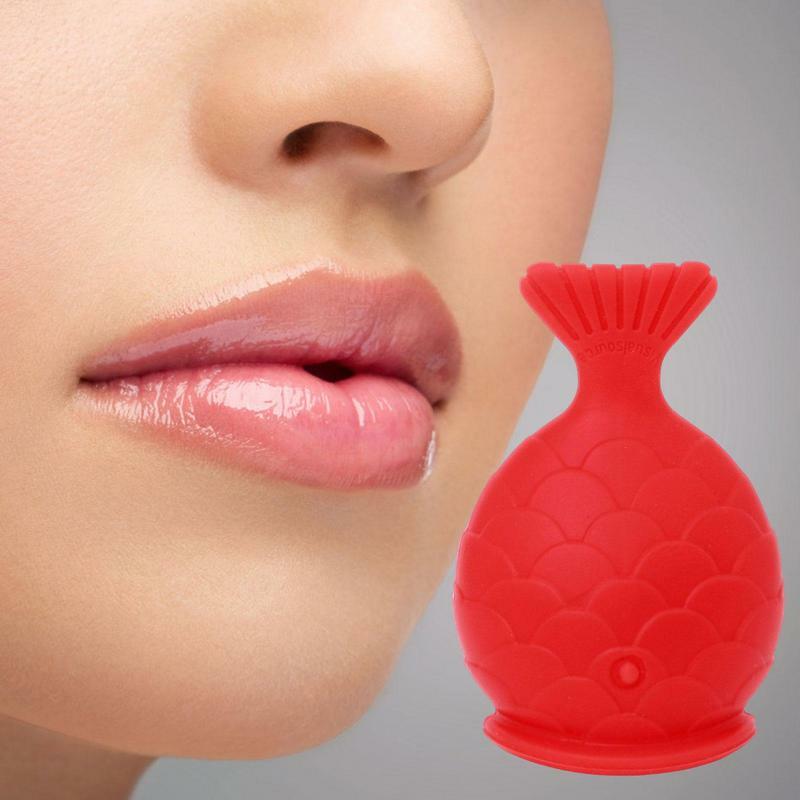 Full Lip Plumper Enhancer para mulheres, forma de Pout, ferramenta natural grossa, ferramentas de silicone, peixe, boca labium, lábios sensuais