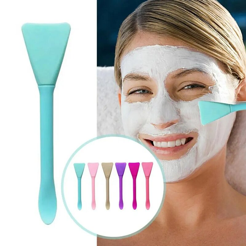 Cepillo de silicona de doble cabezal para mascarilla Facial, 1 piezas, para limpieza Facial, tipo película especial, herramienta de cepillo de barro, raspador U4O1