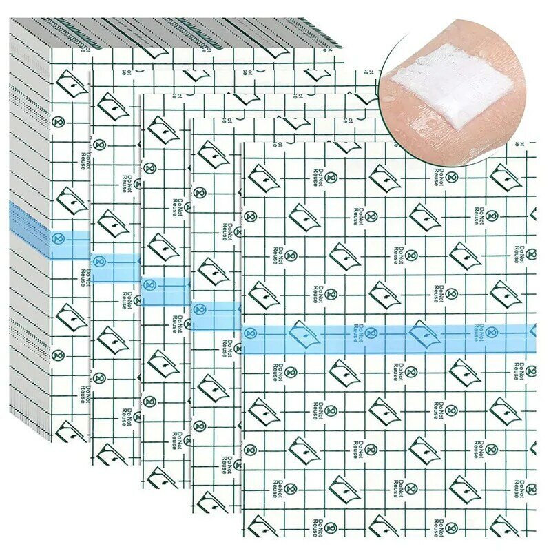 Parche impermeable desechable para ducha, cubierta protectora de vendaje elástico transparente para tatuajes, ducha de natación, 50 piezas