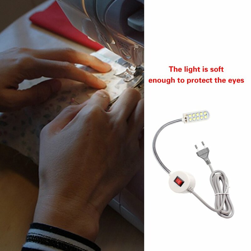 Sewing Machine Lamp 10 LED Work Energy-Saving Lamps Magnets Mount Light Luminaire Portable Goose Neck Lights Work Lamp