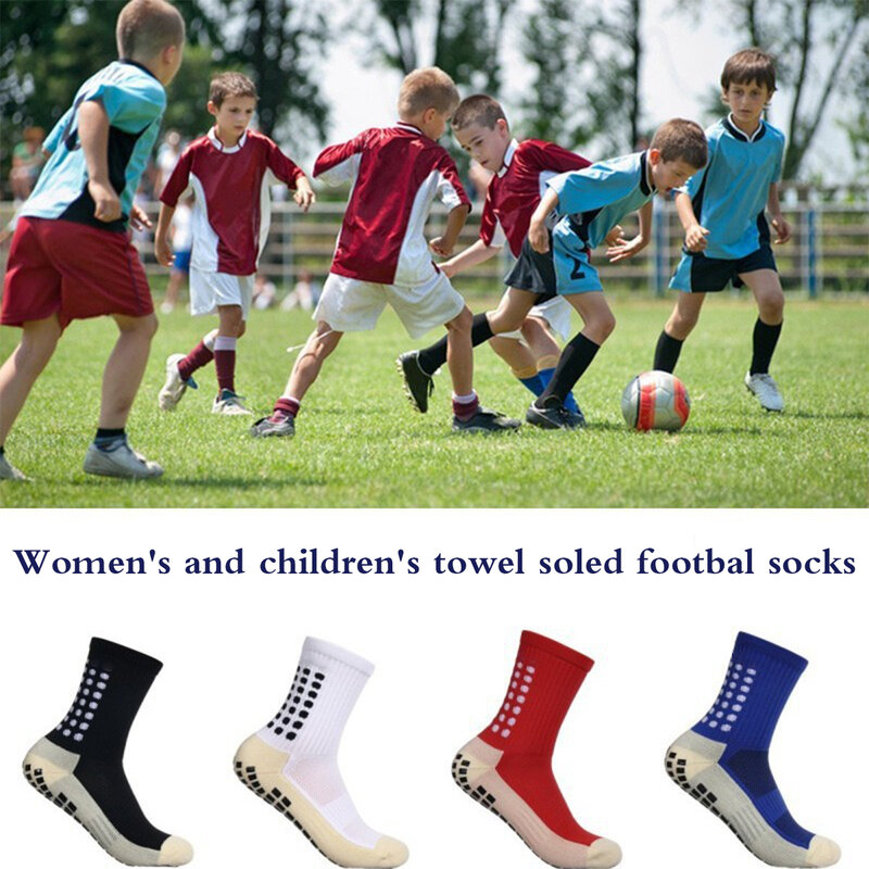 คู่กับฟุตบอล4และถุงเท้าเด็กกันลื่นของผู้หญิงและกันกระแทกฟุตบอลที่ออกแบบมาเพื่อจับกันลื่นในกีฬา
