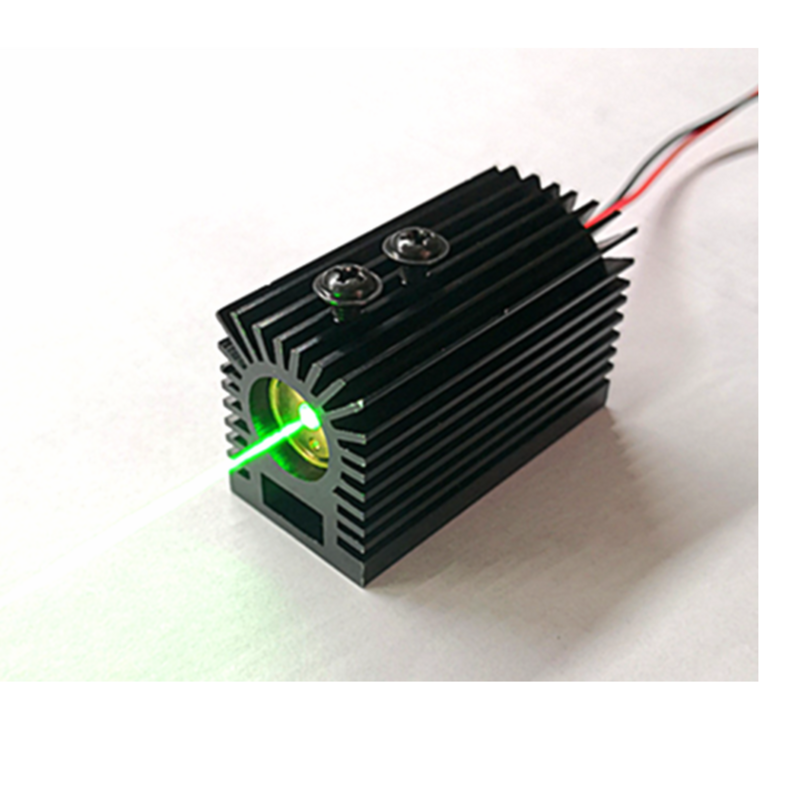 Módulo fã-dado forma do laser do verde com dissipador de calor, 532nm, 50mW