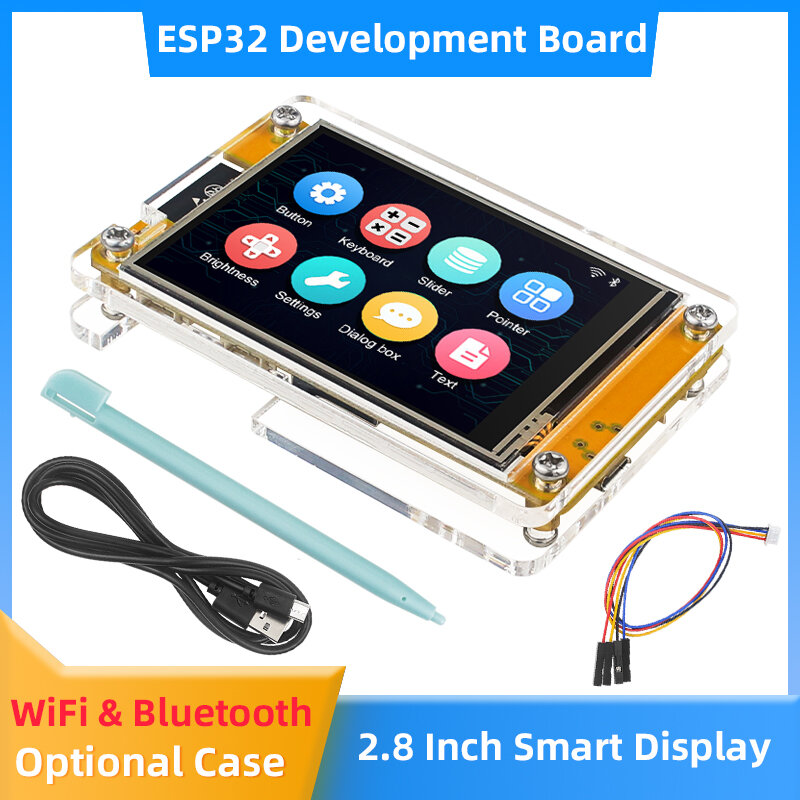 ESP32 MCU 2.8 Inch Smart Display for Arduino LVGL WIFI Bluetooth Touch WROOM 240*320 Screen LCD TFT Module with Free Tutorials