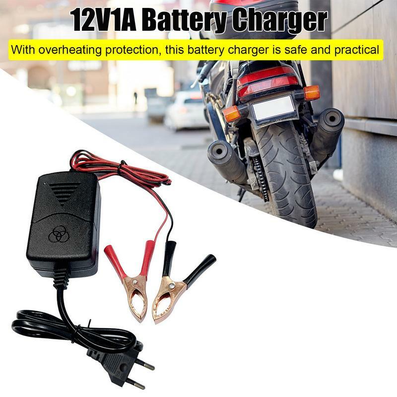 12V Intelligent Car Motorcycle Battery Charger Automatic Car Motorcycle Charger Multiple Protection Car Charger Accessories