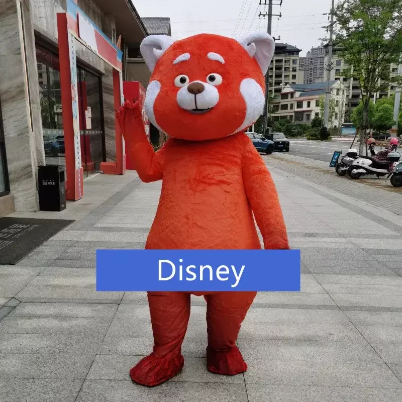 Disney Cartoon Character Mascote Traje, Pixar Turning Red Bear, Cosplay, Publicidade, Vestido extravagante, Festa Animal Carnaval