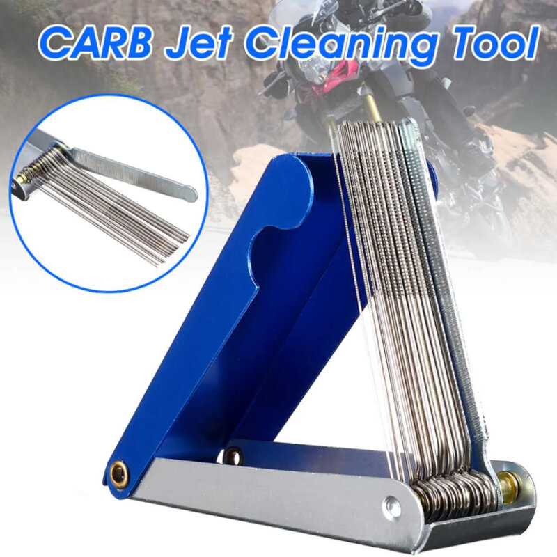 Carbone Dirt Carb Jet pulizia aghi spazzole Set di strumenti carburatore Wire Cleaner Remove Set per moto ATV Chainsaw Parts
