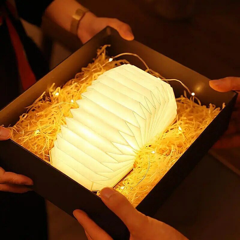Креативный подарок светодиодная портативная Ретро лампа Usb перезаряжаемая деревянная лампа 360 градусов Складная Лампа для органов