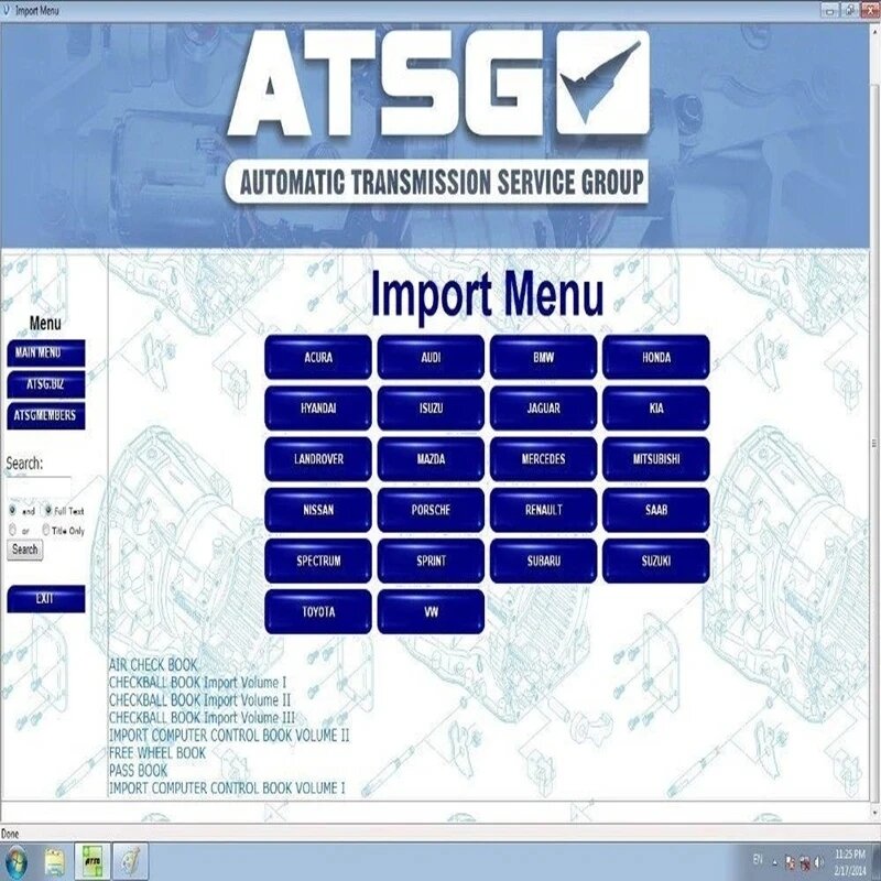 ATSG-Automotive Maintenance Software, Automatic Transmission Service, Group Maintenance Information, Manual Fault Detection, 2017