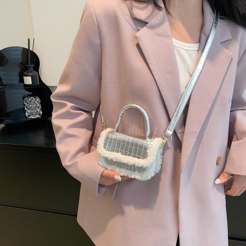 Mini Saco Crossbody Para As Mulheres de Inverno Batom Telefone Coin Purse Marca Top Women Handbag Moda Bolsa de Couro PU Saco Do Mensageiro de Mini