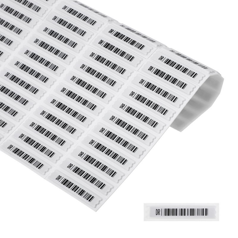 AM Security Tags Soft Label with Mock Barcodes for Retail Store EAS Anti-Theft System Machine Self-Adhesive DR Label Stic