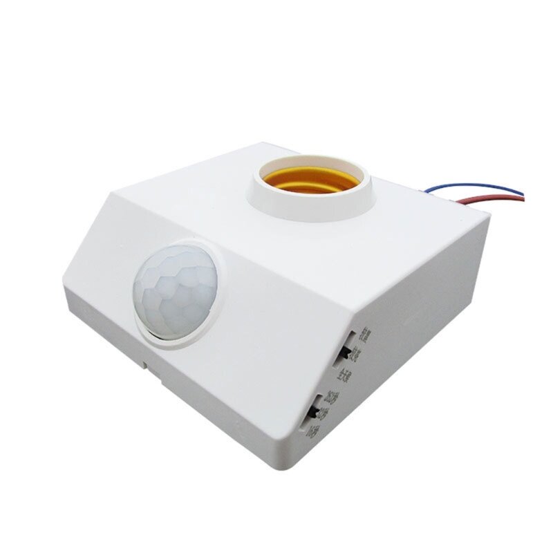 Bombilla LED E27 con Base PIR, Detector de movimiento, soporte para lámparas de pared, enchufe de 110V, 220V, M68E
