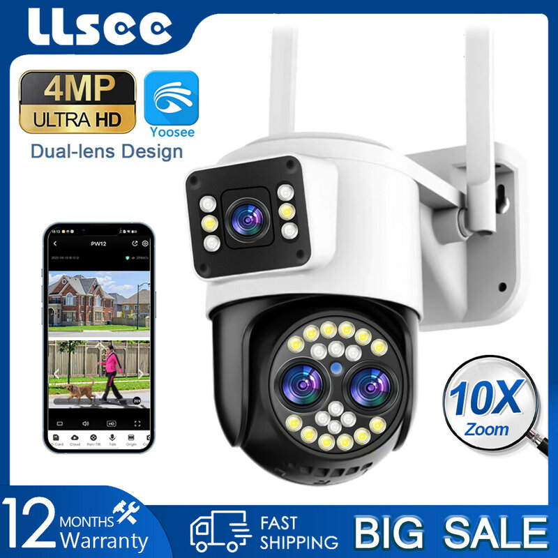 LLSEE yoosee 4K, 8MP, 10X, CCTV 카메라 와이파이, 구름대 무선 옥외 CCTV, 4K, 8MP, 무선 옥외 와이파이 CCTV,