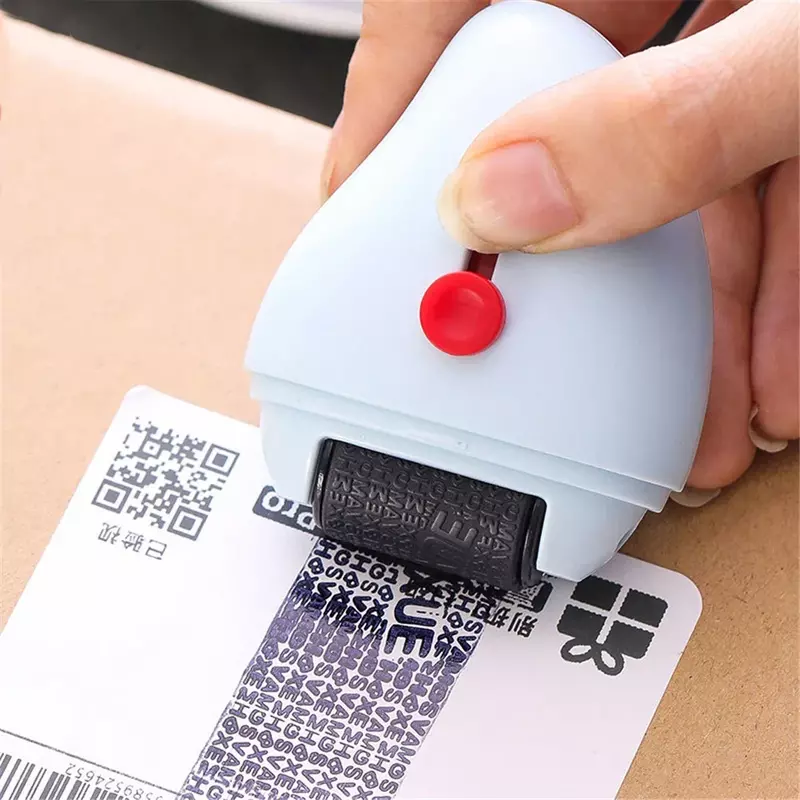 Roller Seal Stamp protezione della Privacy antifurto di informazioni personali guarnizione a rullo Anti-perdite coltello multiuso forniture per ufficio