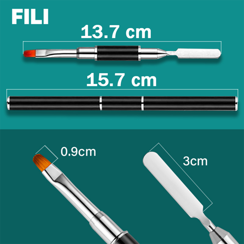 FILI Nails Art Tool Set Quick Building Mold Kit di pennelli per unghie Dual Forms sistema di estensione delle unghie con clip in Gel per penna per unghie per la forma superiore