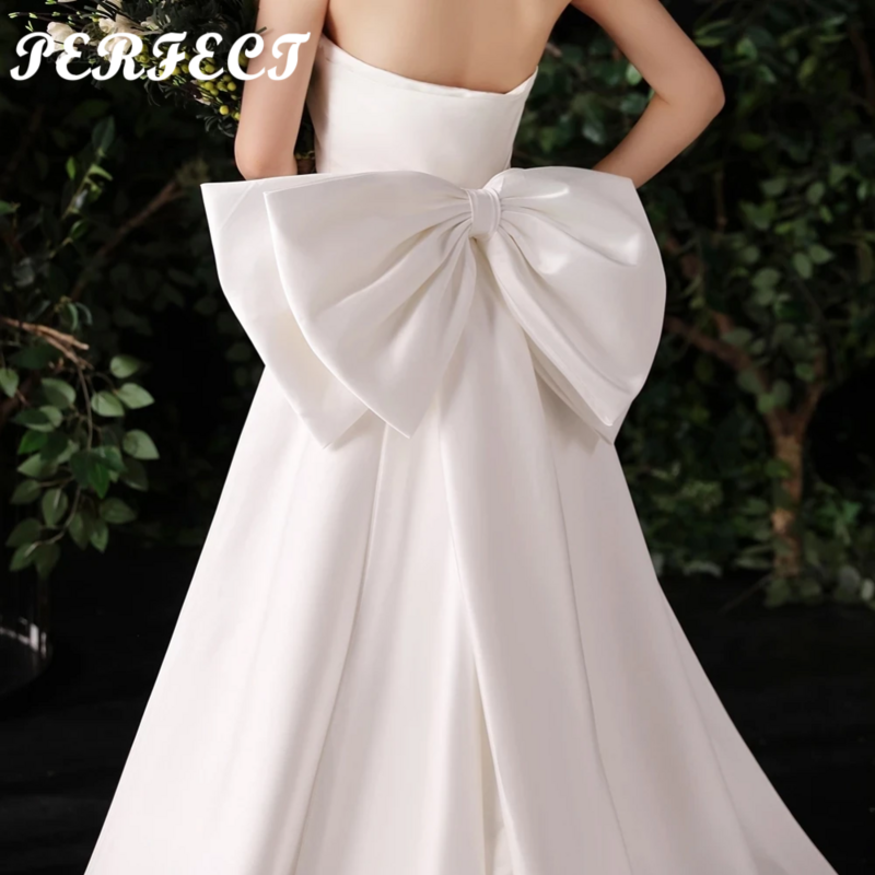 Personalizado Marfim Big Satin Bow, nós destacáveis, arco removível, vestidos de noiva, acessórios do casamento