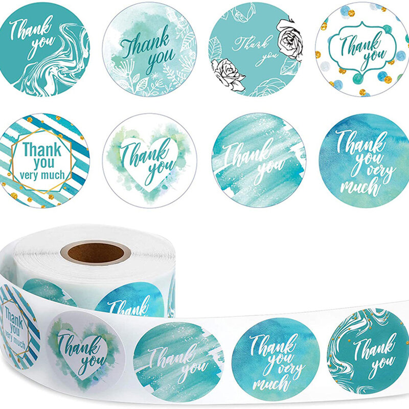 1.5 Inch Thank You Stickers Roll, 500 Pcs Thank You Stickers Lables For Baking Packaging, Envelope Seals, Small Business