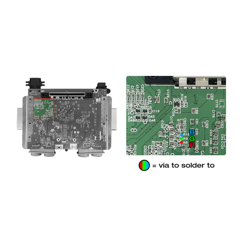N64 RGB мод + RGB кабель для N64 NTSC консолей RGB модуль чип для Nintendo 64 NTSC модифицированный RGB выходной модуль