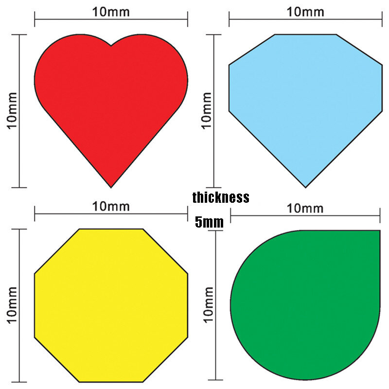 100Pcs 10mm Heart/Diamond/Water/Cross/Star Pawn Wood Chessman Game Pieces For Token Board Game Injury Mark Accessories
