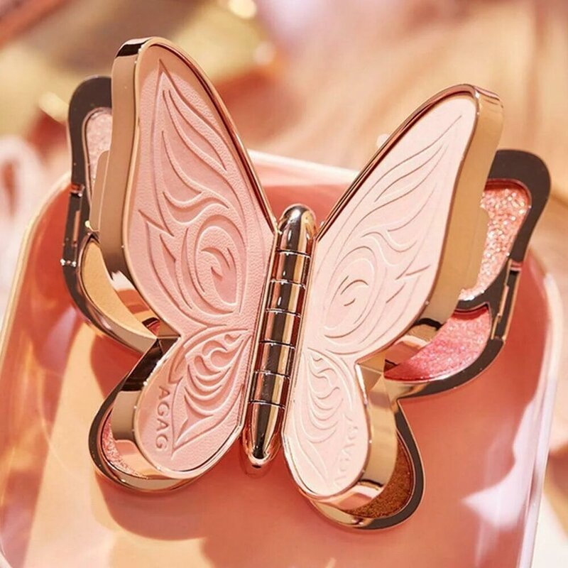 6-farben Schmetterling Lidschatten Pan Perle Pailletten Erde Farbe Nische Marke Anfänger Student Weibliche Parität Für Frauen Mädchen 2022 neue