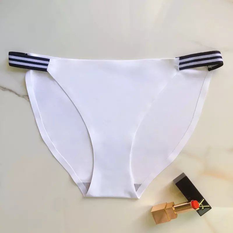 티팬티 메쉬 브리프 단색 여성 속옷, 섹시 스트라이프 속옷, 2024 신상