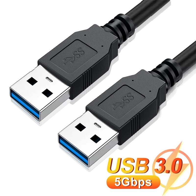 3.0 USB ไปยัง3.0ต่อสาย USB ตัวผู้กับตัวผู้ USB3.0 2.0สายต่อไฟการส่งข้อมูลอย่างรวดเร็วสำหรับหม้อน้ำฮาร์ดไดรฟ์