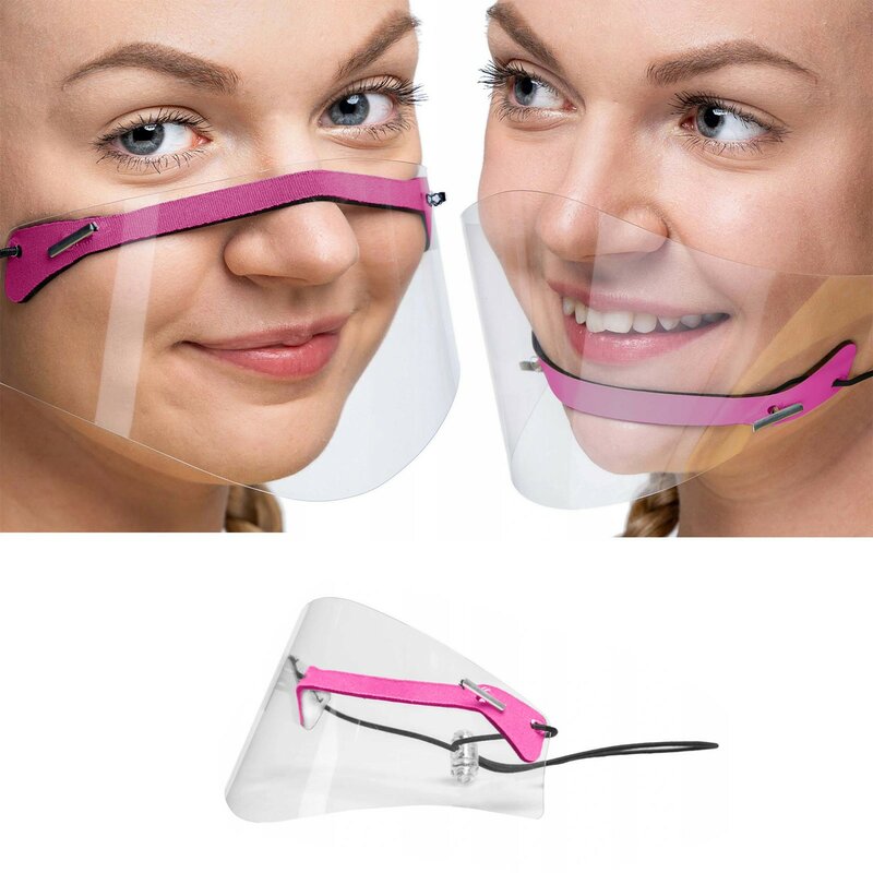 Mini Schild wasch bar wieder verwendbare bequeme Maske transparente visuelle Maske Schutz Mund abdeckung Komfort atmungsaktive Staub maske