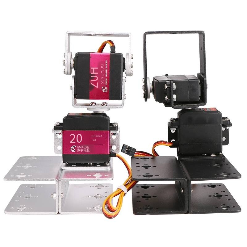 DIY 2 DOF 회전식 회전 로봇 암 베이스 플랫폼, 20kg 디지털 서보, 라즈베리 파이 MG996 아두이노용 프로그래밍 가능한 장난감 로봇