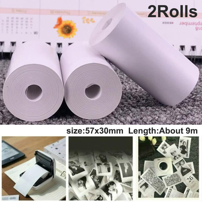 2 Rolls 57*30mm Thermal Printing Paper Save Costs Office Paper Cash Register Paper