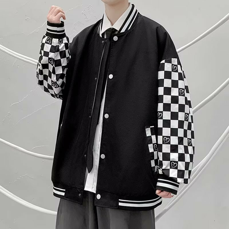 2024 wiosenna luźna strój baseballowy kurtka męska moda uliczna kurtki reprezentacyjne w stylu Vintage Harajuku Casual College jesienna odzież damska