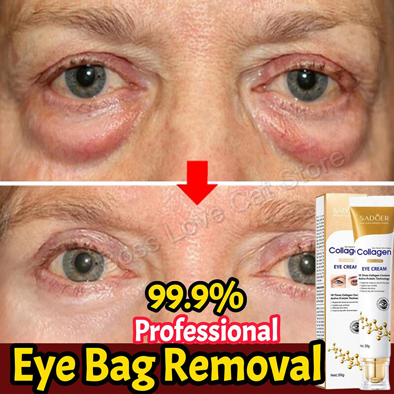 Instant Eye Bag Removal Cream Collagen Removal Wrinkles Firming Skin Fade Fine Lines Brighten Dark Circle Anti Puffiness Korean