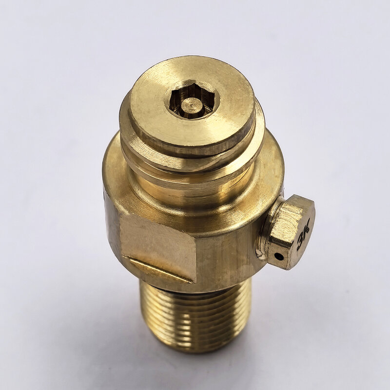 Soda Water Accessories Tank Cylinder Valve Adapter ON/OFF Refill Input M18*15 Output TR21-4 Solid Brass Alloy Filling Station