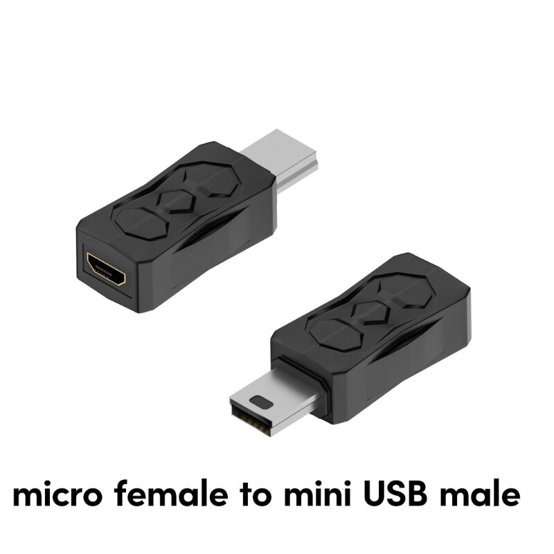 Konverter Adaptor Usb Mini USB mikro ke USB, konverter Usb Pria Wanita 480 mbpsuntuk ponsel Tablet kamera Adaptor pengisian daya