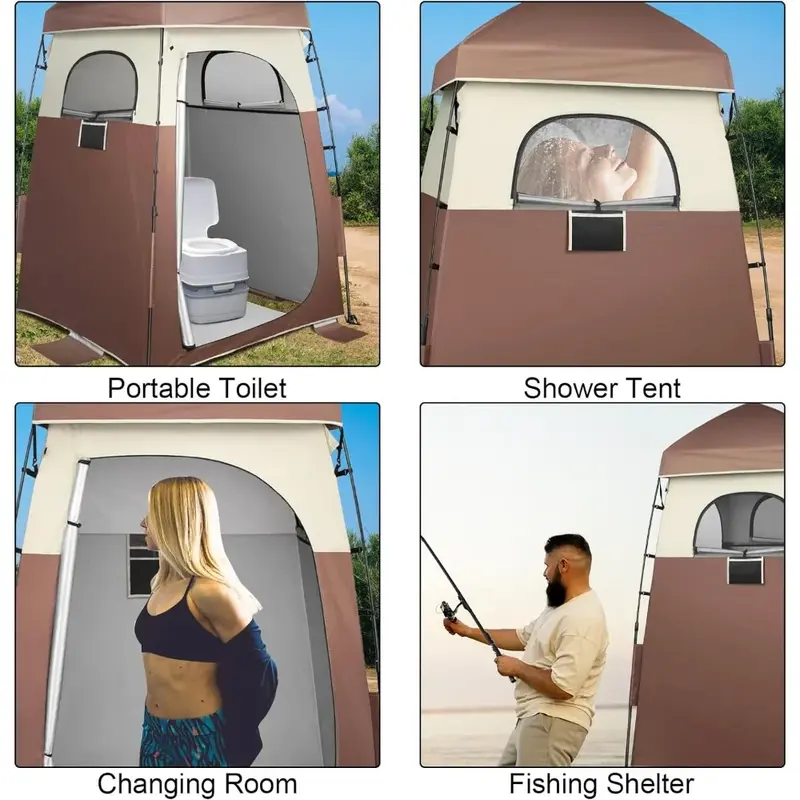خيمة خصوصية فورية محمولة منبثقة للتخييم والاستحمام وغرفة تغيير الملابس والغرفة والمرحاض والتخييم والشحن مجانًا