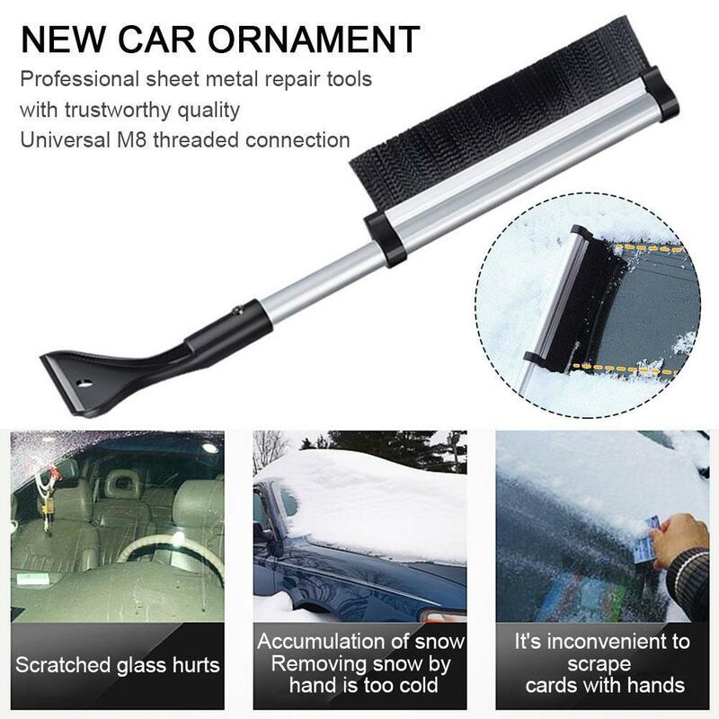Extensível Car Snow Shovel, Winter Ice Scraper, Window Windshield Cleaning Brush, Raspagem Ferramenta de Remoção para Veículo