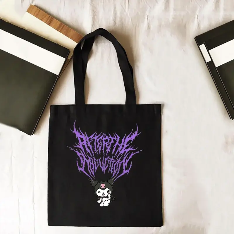 Bolso de compras de lona con logotipo personalizable para mujer, maletín de Anime, bolsos de diseñador, bolsos baratos, moda Y2K