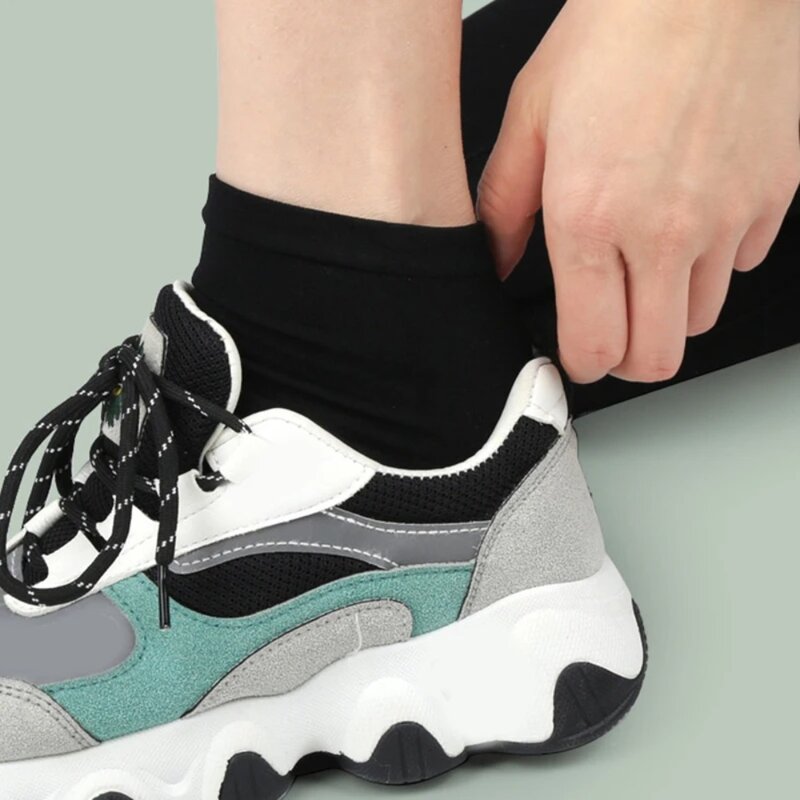 2 pairs Silicone Gel Heel Socks New Cotton Soft Skin Moisturizing Protector Solid Color Spa Gel Socks Foot Dry Hard