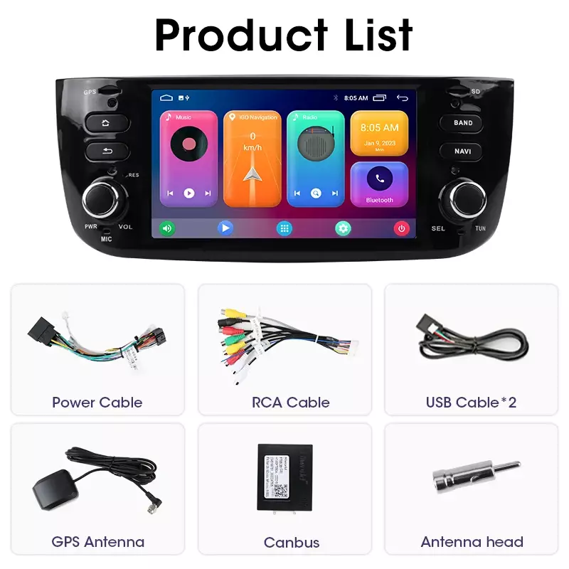 Автомобильная магнитола Vtopek, 1 Din, 6,2 дюйма, Android 11, для Fiat Linea Punto EVO 2012-2015, мультимедийный плеер, GPS-навигация, головное устройство для Carplay 4G