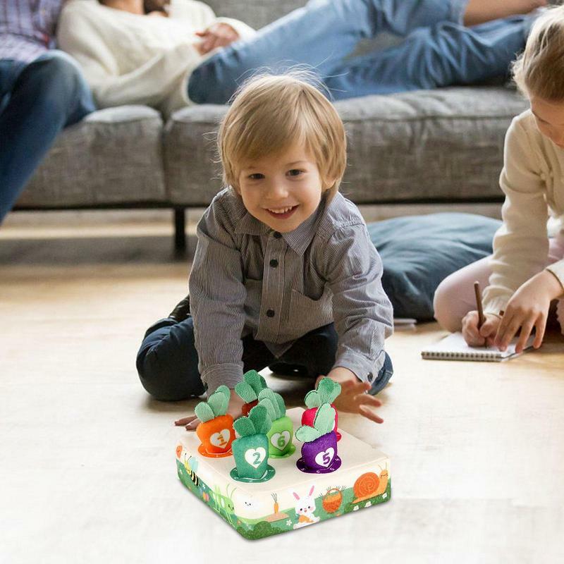 Mainan wortel tarik mainan wortel tarik tarik mainan Montessori mainan makanan lobak pura-pura anak-anak mainan pelatihan koordinasi mata tangan
