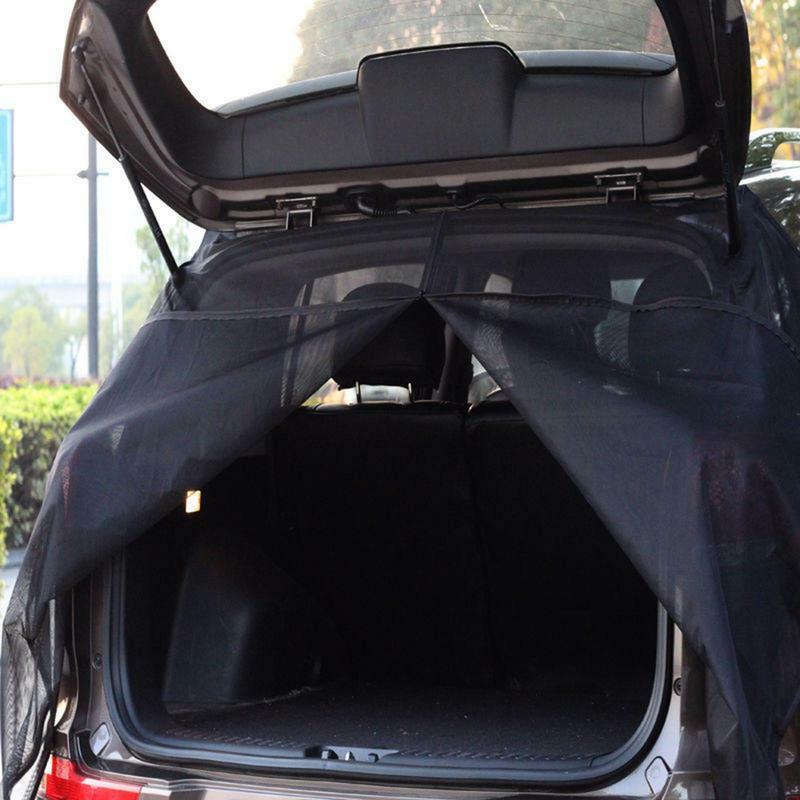 SUV الجذع الباب الخلفي البعوض صافي سيارة الباب الخلفي ظلة مع اتجاهين سستة تنفس الحشرات واقية UV واقية SUV جذع الستار